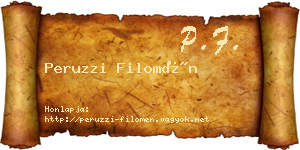 Peruzzi Filomén névjegykártya